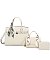 Fashion Scarf Top Handle Padlock 3-in-1 Satchel Set