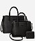 Pebble Top Handle Satchel 3-in-1 Set