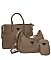 Pebble Top Handle Satchel 3-in-1 Set