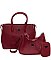 Pebble Top Handle Satchel 3-in-1 Set