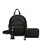 Fashion 2 in 1 Backpack with Zipper Tassel