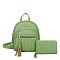 Fashion 2 in 1 Backpack with Zipper Tassel