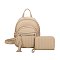 Fashion 2 in 1 Backpack with Zipper Tassel