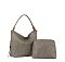 Fashion Side Zip Pocket 2-in-1 Shoulder Bag