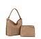 Fashion Side Zip Pocket 2-in-1 Shoulder Bag