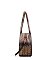 Tie-dyed 2 in 1 Croc Top handle Satchel-Crossbody Bag