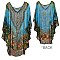 ENCHANTING STONE STUDDED MIX JUNGLE INSPIRED SLEEK PONCHO SLS2128