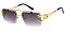 Pack of 12 Assorted Color Metal Leopard Rimless Luxury Unisex Sunglasses