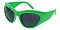 Pack of 12 Assorted Color CURVED ICONIC RAVER SUNGLASSES