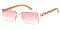 Pack of 12 Rimless Cutout Leopard Sunglasses