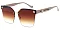 Pack of 12 Polarized Cat Eye Diamond Rimless Sunglasses