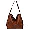 Dual Side Zippered Shoulder / Hobo Bag