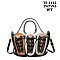 Premium Vegan Leather Woven Bucket Bag with Multi-color Splicing