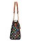 3 IN 1 Colorful Monogram Shoulder Bag Crossbody + Wallet Set