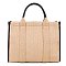 2-in 1 Large Size Woven The Tote Bag With Wallet