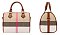 2-in1 Plaid Design Boston Satchel Wallet Set