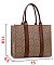 2-IN1 Oval Print Tote / Satchel W Wallet Set