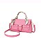 2 In 1 Fashion Colorblock Satchel with Wallet