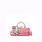 Fashion Scarfed & Magnet Snap 2 In 1 Crossbody-Satchel Bag