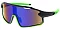 Pack of 12   Paint Splatter Polycarbonate Shield Sunglasses