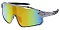 Pack of 12   Paint Splatter Polycarbonate Shield Sunglasses