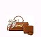 Fashion Scarfed & Magnet Snap 2 In 1 Crossbody-Satchel Bag