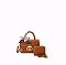 2 in 1 Fashion Scarfed Colorblock Twist Lock Flap Satchel with Wallet