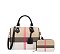 plaid satchel set