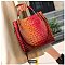 2 in-1 Crocodile tie -dye Pattern Handbag