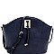 Knot and Hardware Accent Cross Body Shoulder Bag