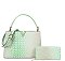 2 In1 Croc -V- Emblem Bucket Handbag with Wallet