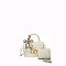 2 in 1 Fashion Scarfed Colorblock Twist Lock Flap Satchel with Wallet