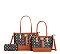 3-IN-1 Monogram Twin Totes - Wallet Set