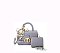 2 in 1 Fashion Scarfed Colorblock Twist Lock Flap Satchel with Wallet