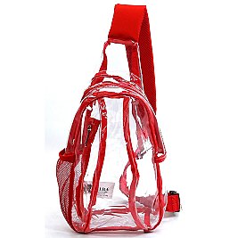 Trendy  Visible Clear MULTI COMPARTMENT SLING BACKPACK